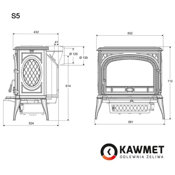 Чавунна піч KAWMET Premium S5 (11,3 kW) KAWMET Premium S5 фото