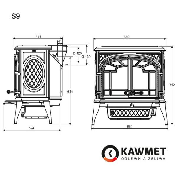 Чавунна піч KAWMET Premium S9 (11,3 kW) KAWMET Premium S9 фото