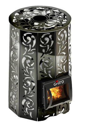 Дровяная печь для бани Grill'D Violet Short (Жадеит 100кг) Grill'D Violet Short фото