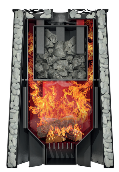 Дров'яна піч для лазні Grill'D Violet Steel Romb Short (Жадеїт 100кг) Grill'D Violet Steel Romb фото