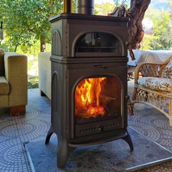 Чугунная печь Flame Stove MODENA OVEN с духовкой FS-023 фото
