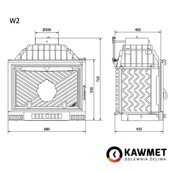 Камінна топка KAWMET W2 (14,4 kW) KAWMET W2 (14,4 kW) фото
