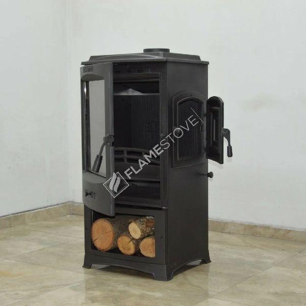 Чавунна піч Flame Stove Lodi Side Cover з бічними дверцятами Flame Stove Lodi Side Cover фото