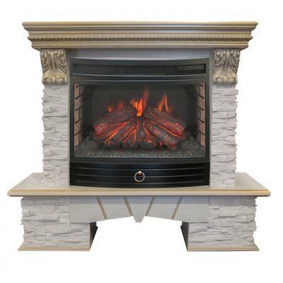 Электрокамин Rockland LUX 25 WT(g) с FireField 25 SIR Rockland LUX 25 WT(g) фото