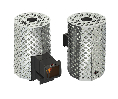 Дровяная печь для бани Grill'D Violet Steel Romb Long (Жадеит 100кг) Grill'D Violet Steel Romb фото