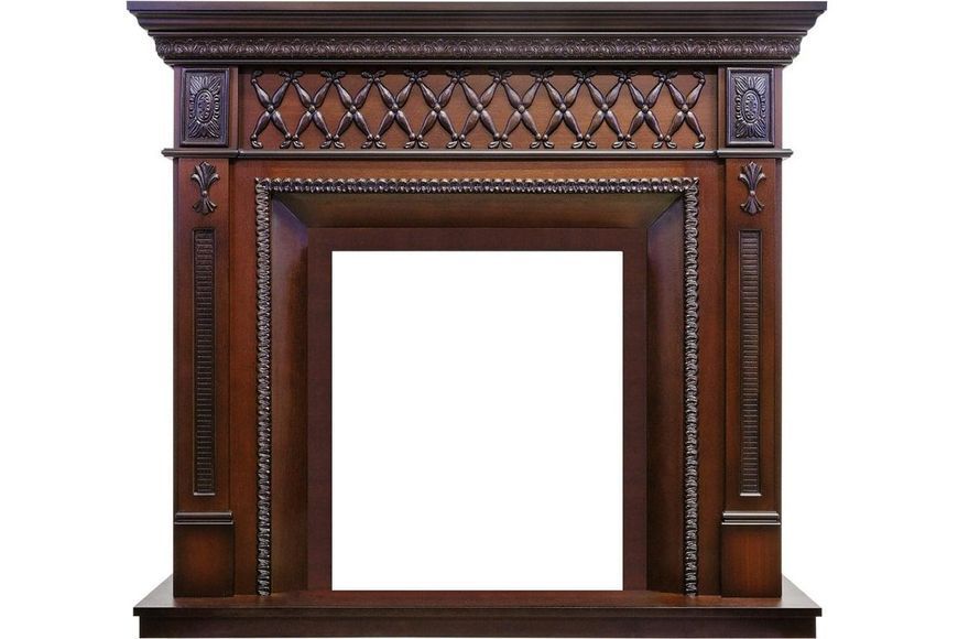 Каминокомплект Alexandria - махагон коричневый антик с очагом Aspen Brass Alexandria Aspen Brass фото